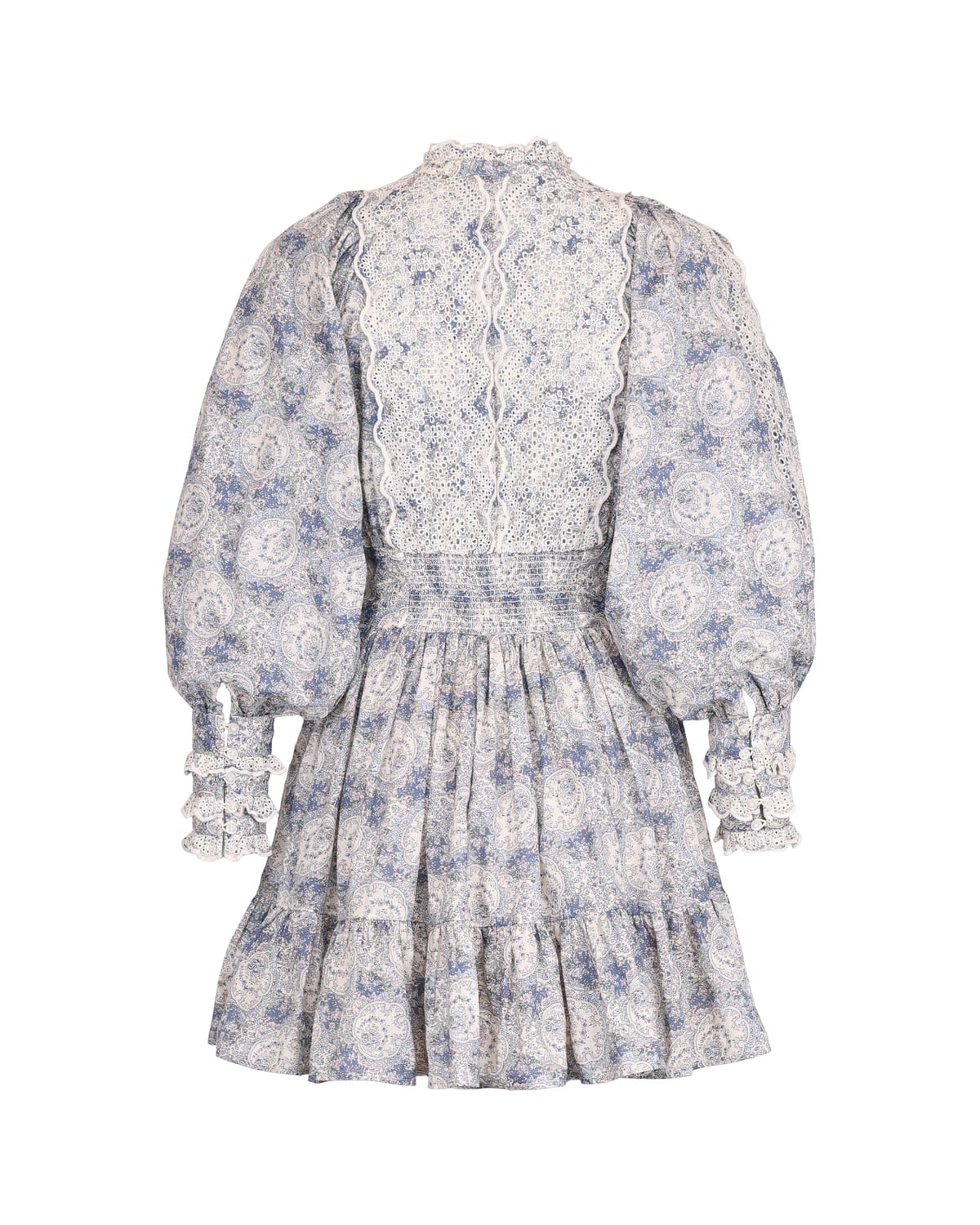Cotton Slub Mini Dress, Blue Paisley. Image #2