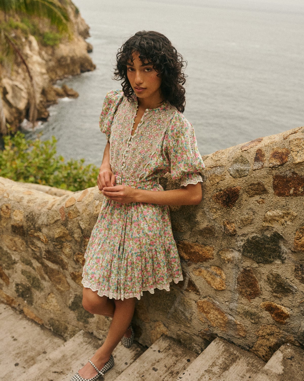 Cotton Slub Shift Dress, Lush. Image #1