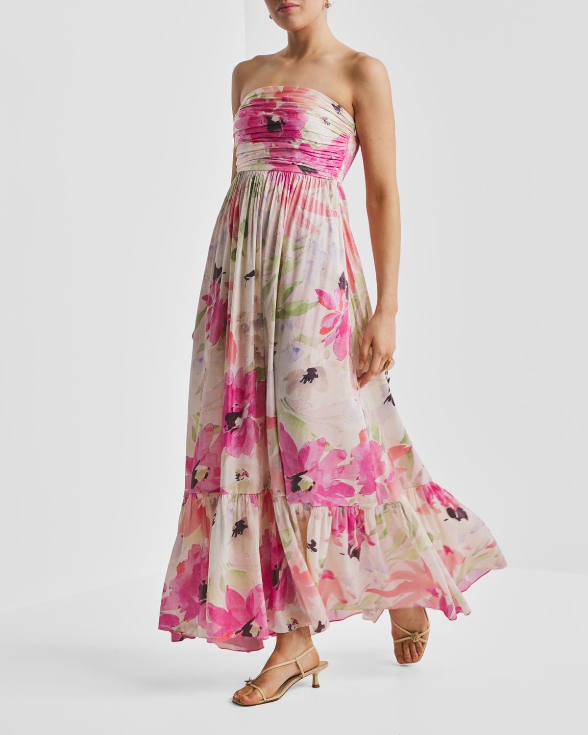 Shiny Bandeau Dress, Soft Dew. Image #5