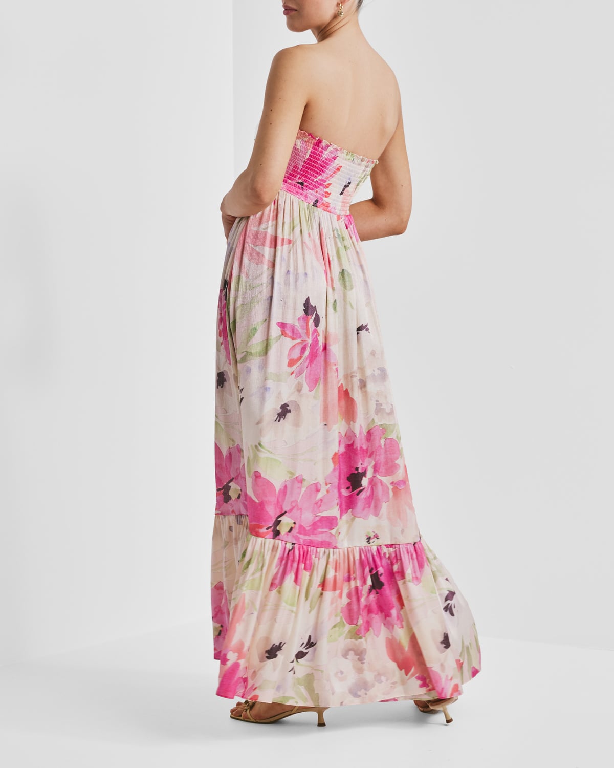Shiny Bandeau Dress, Soft Dew. Image #6