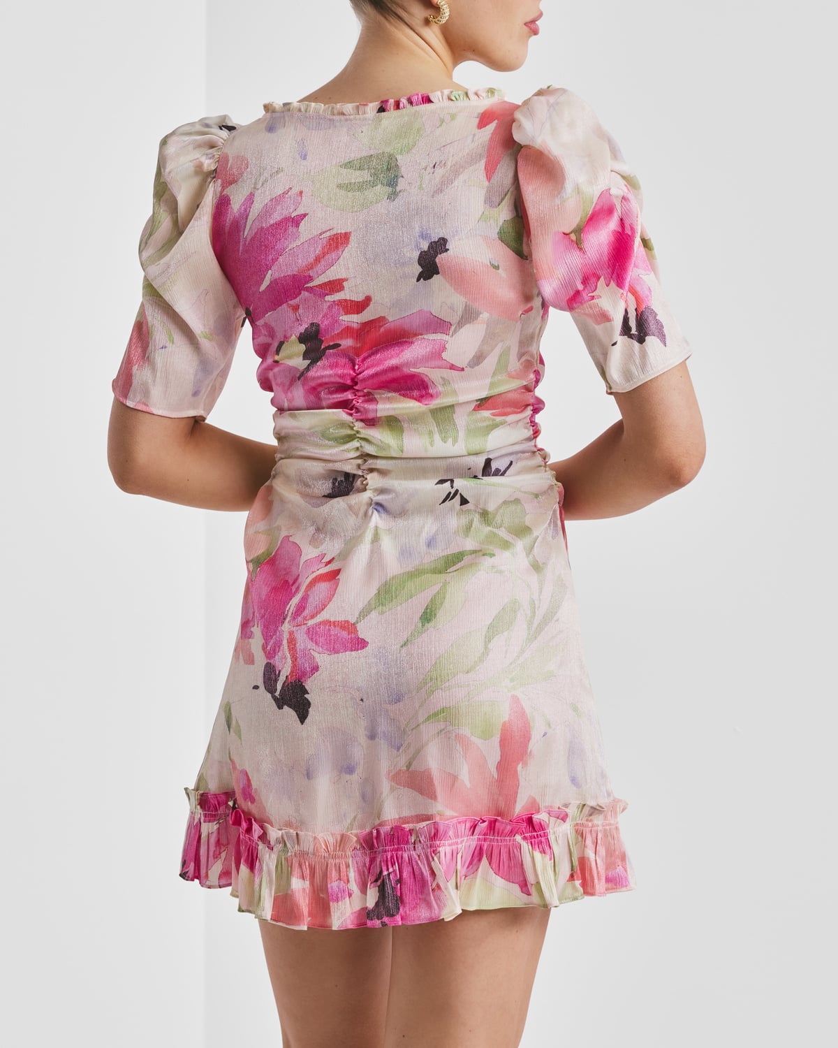 Shiny Rouching Dress, Soft Dew. Image #4