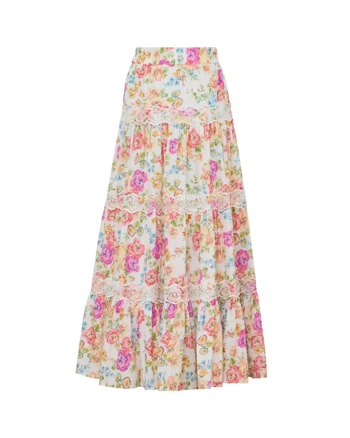 Cotton Slub Maxi Skirt, Flora. Image #2