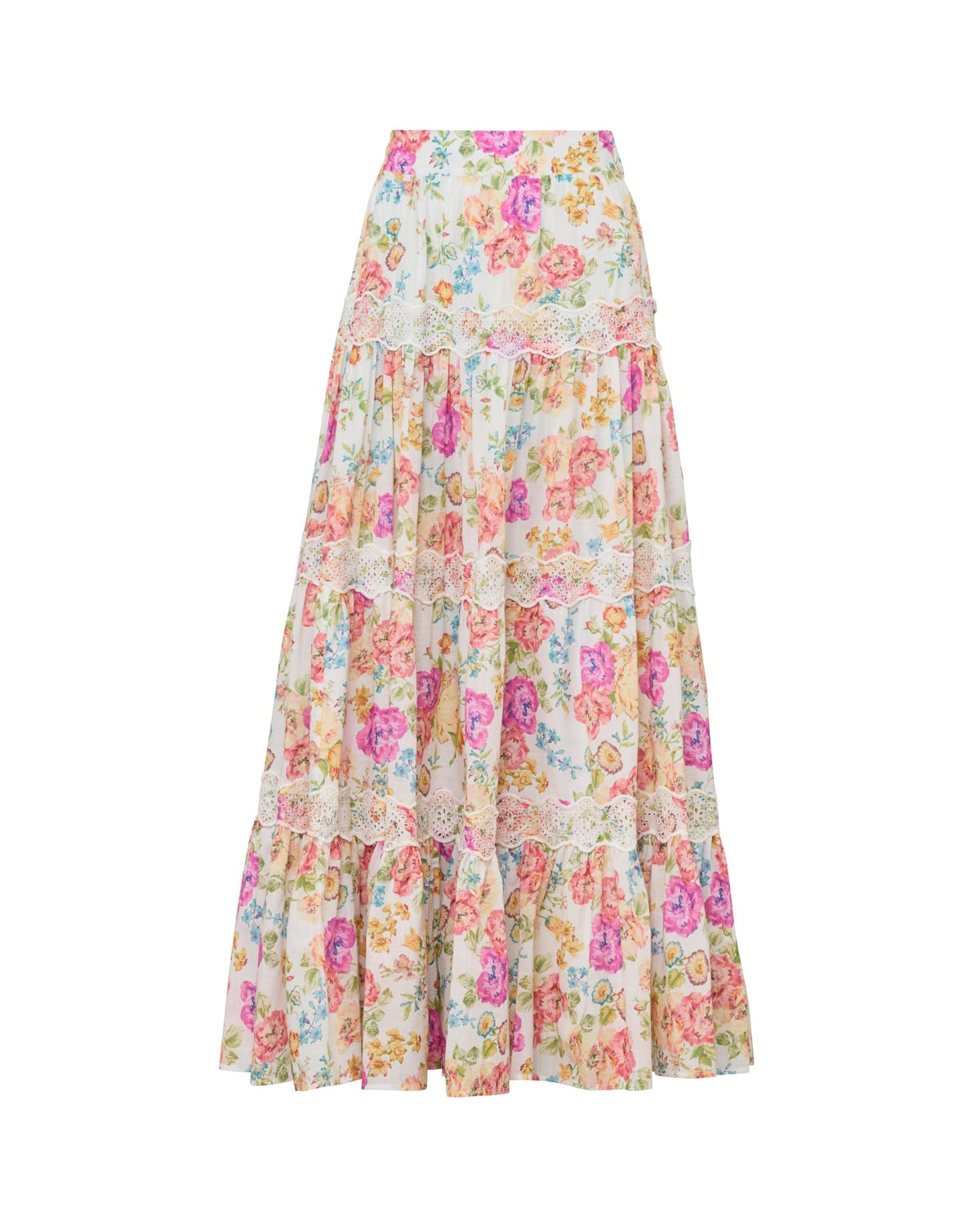 Cotton Slub Maxi Skirt, Flora. Image #1
