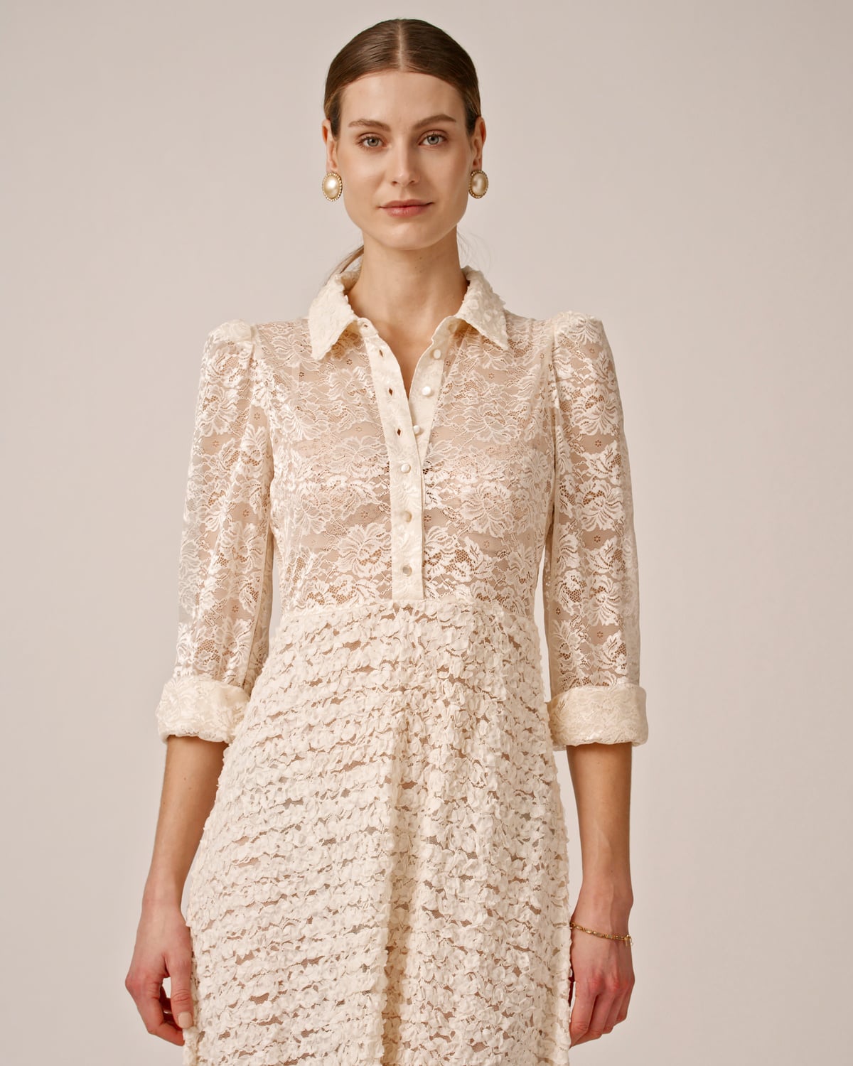 Lace Gown, Vintage White. Image #5