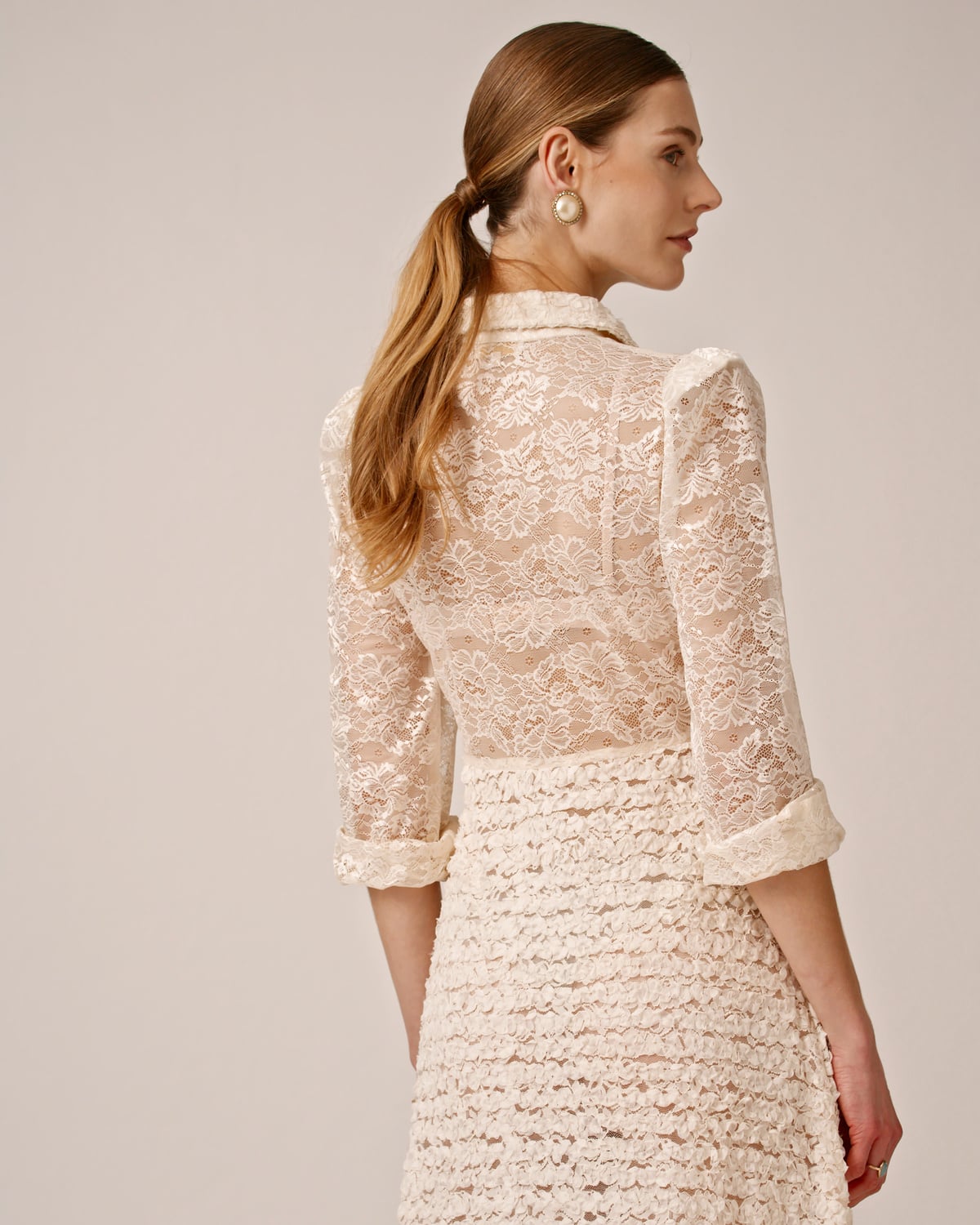 Lace Gown, Vintage White. Image #8