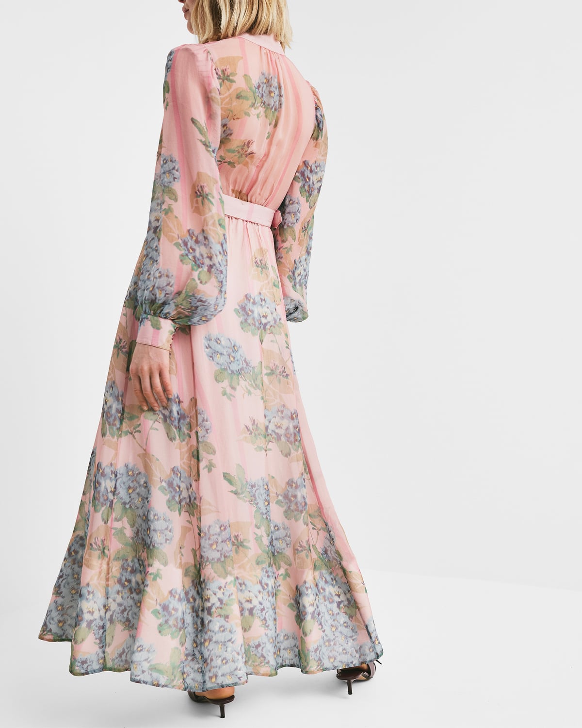 Organza Belt Dress, Blue Wallpaper. Image #3