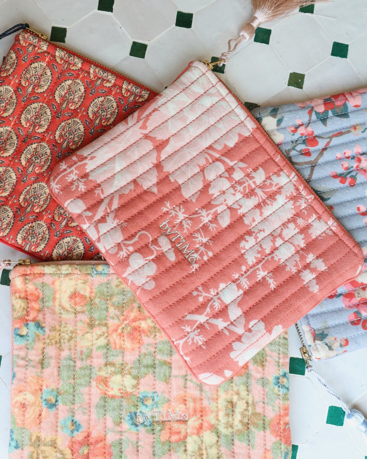 Zipper Pouch Cotton, Morning Dew. Image #1