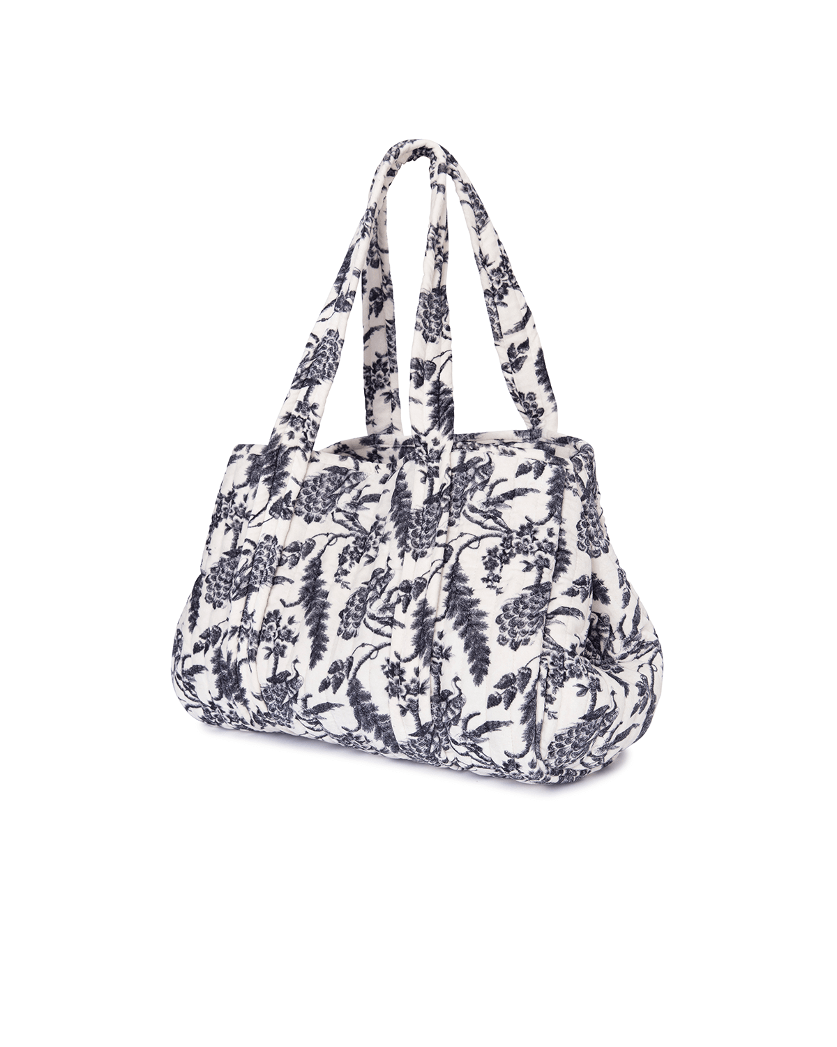 Tote Bag Velvet, Vintage Blue Bird. Image #1