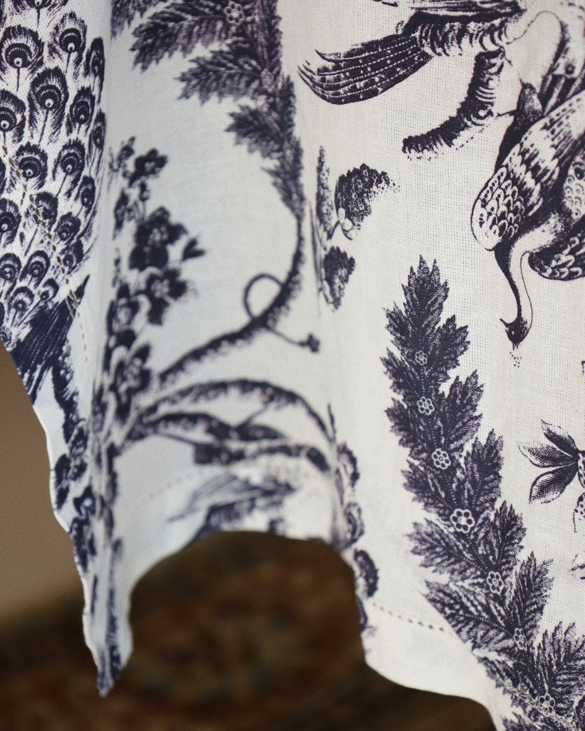 Linen Table Cloth 130x300, Blue Birds. Image #4