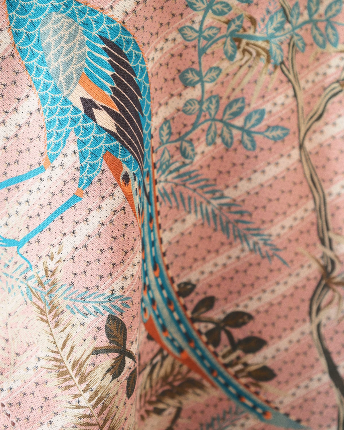 Linen Table Cloth 130x300, Peacock. Image #3