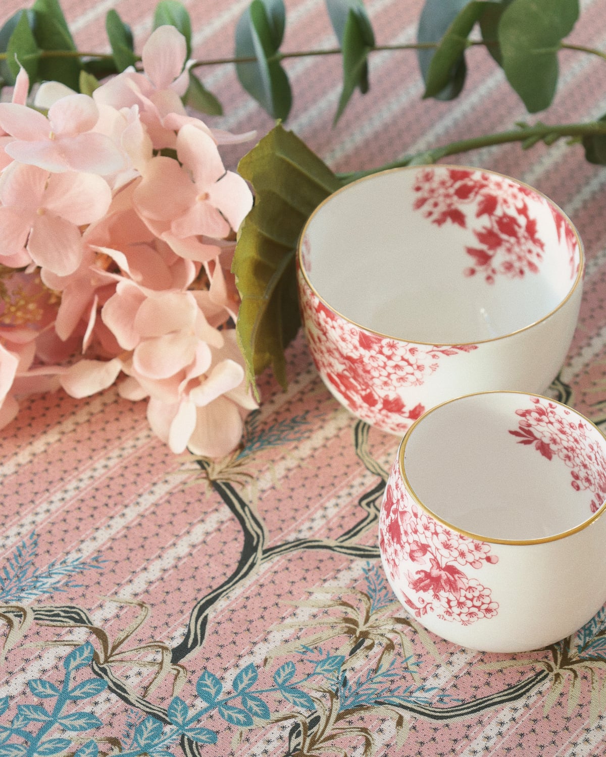 Linen Table Cloth 130x300, Peacock. Image #2