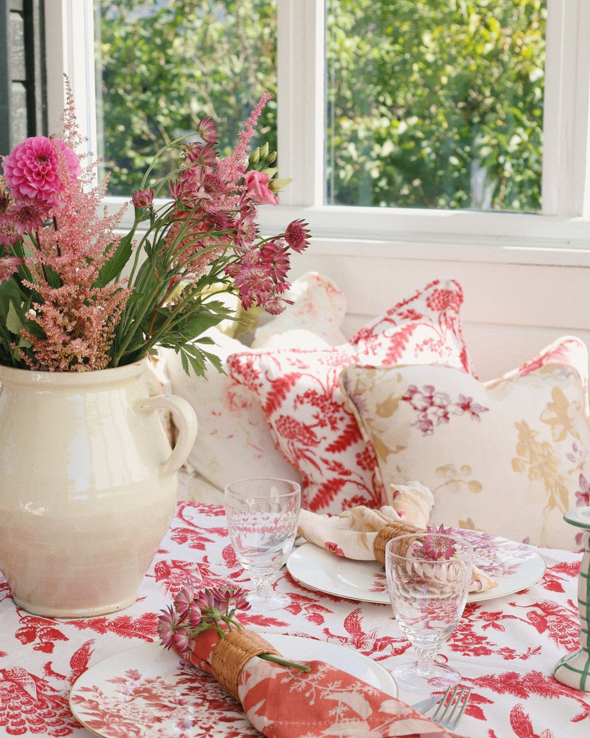 Linen Table Cloth 130x300, Birds. Image #6