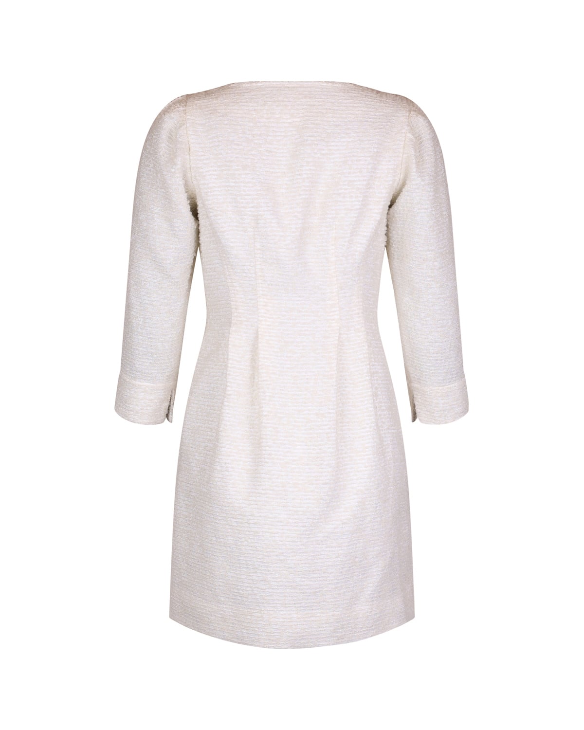 Bouclé Mini Dress, Off White. Image #6