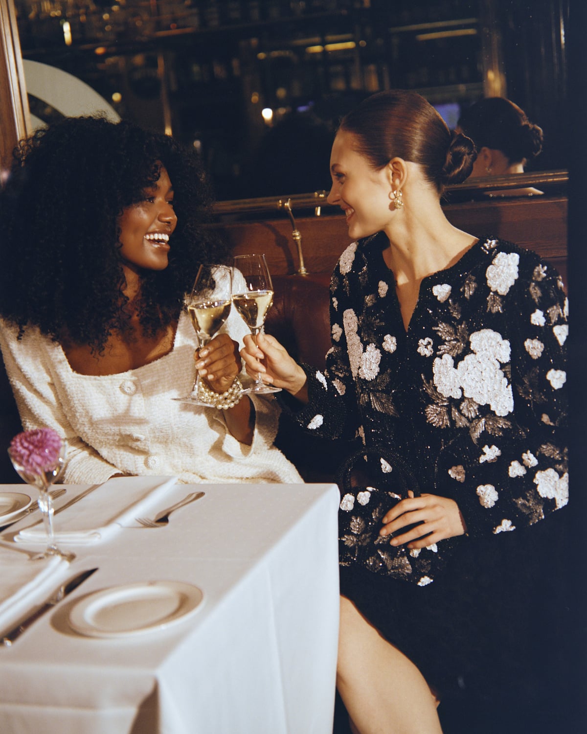 Bouclé Mini Dress, Off White. Image #5