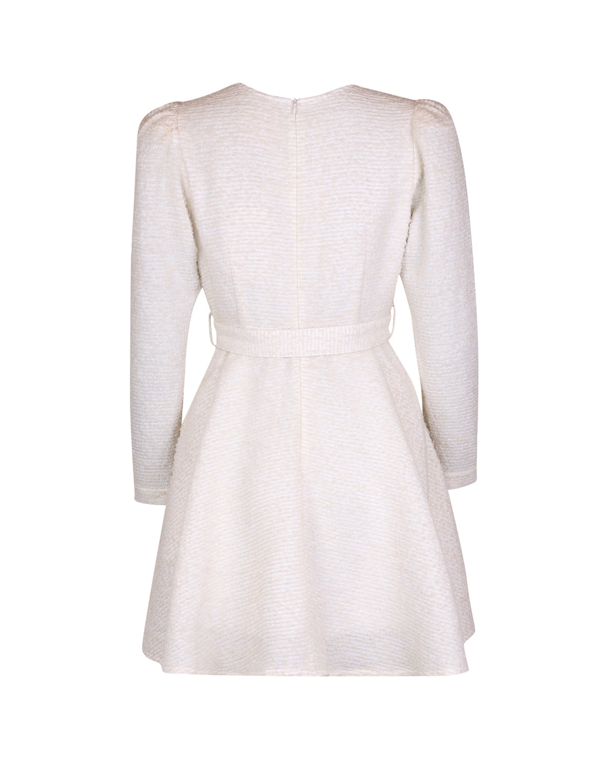 Bouclé Belt Dress, Off White. Image #2