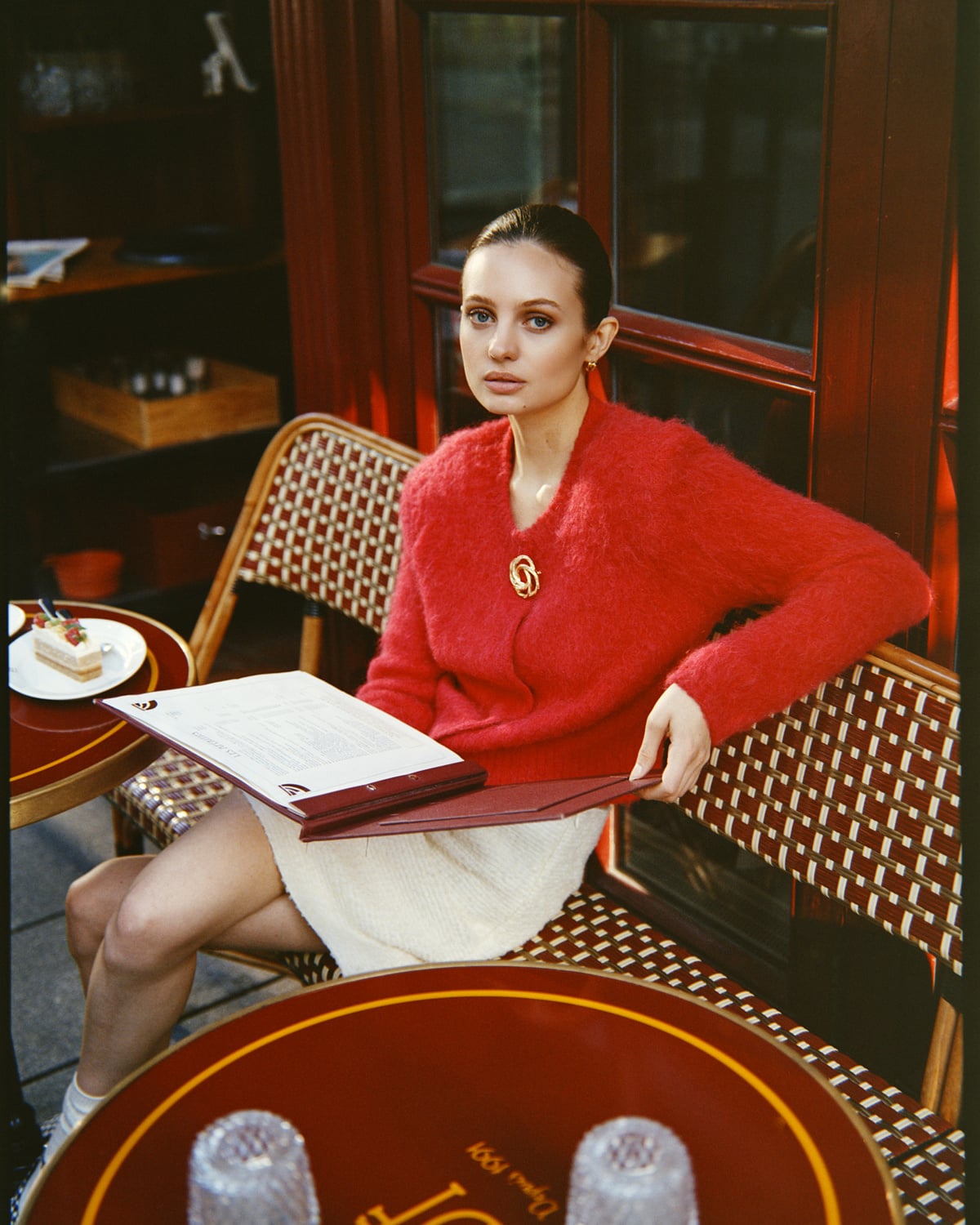 Bouclé Skirt, Off White. Image #2