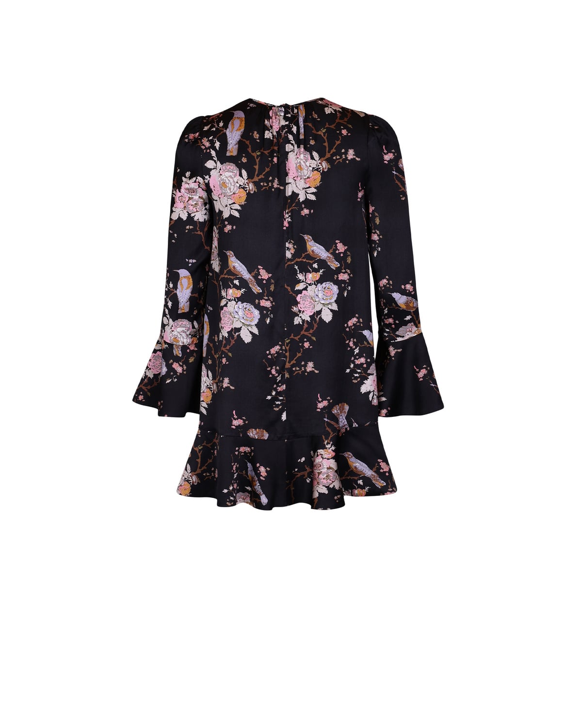 Satin Shift Dress, Midnight Birds. Image #2