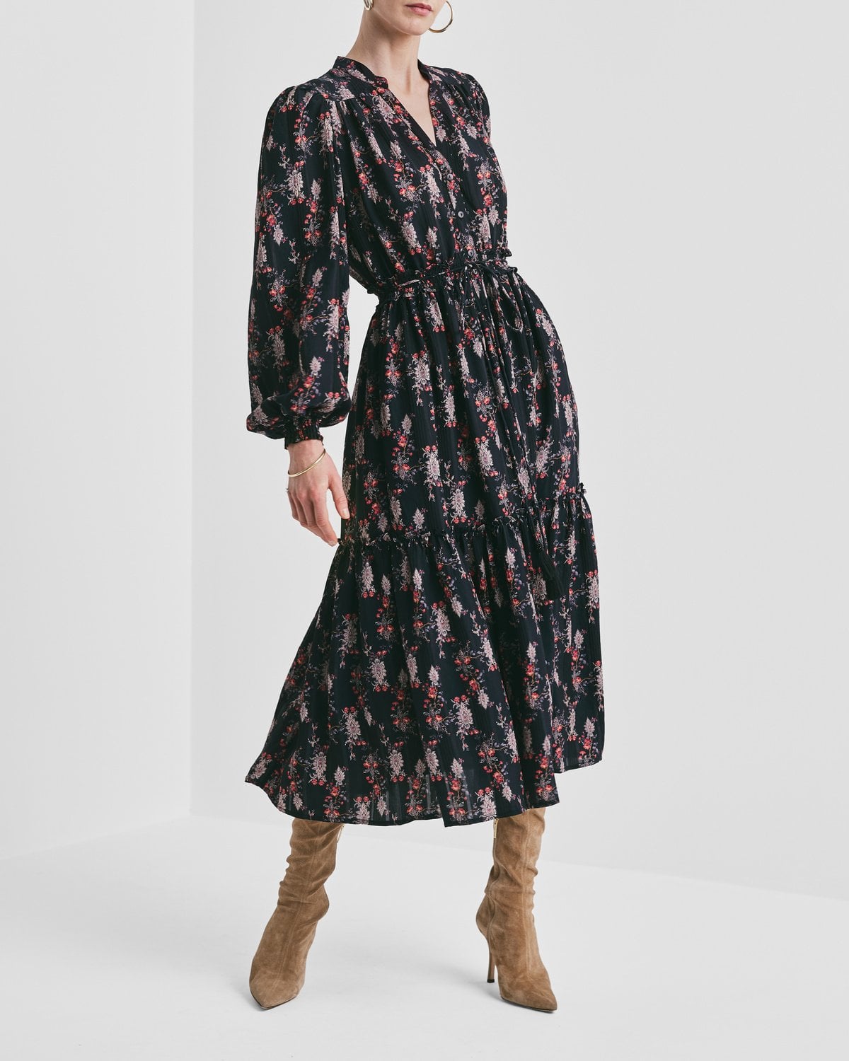 Bohemian Midi Dress, Midnight Paisley. Image #2