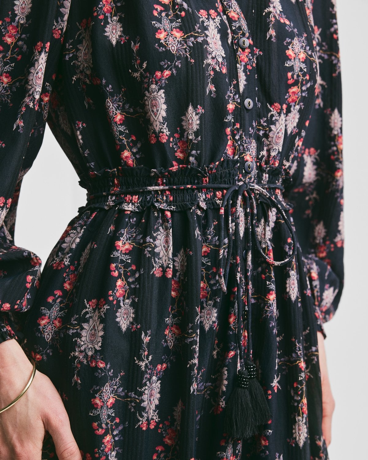 Bohemian Midi Dress, Midnight Paisley. Image #3