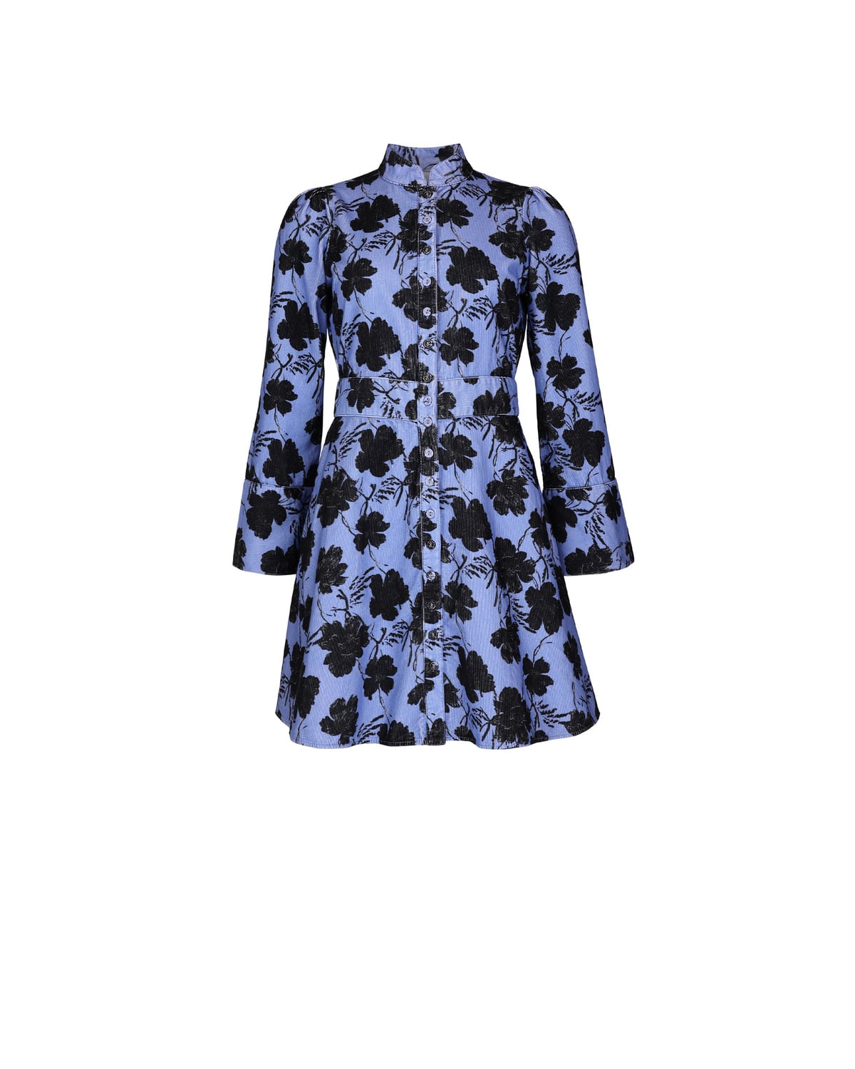Cord Mini Dress, Blue Peony. Image #1