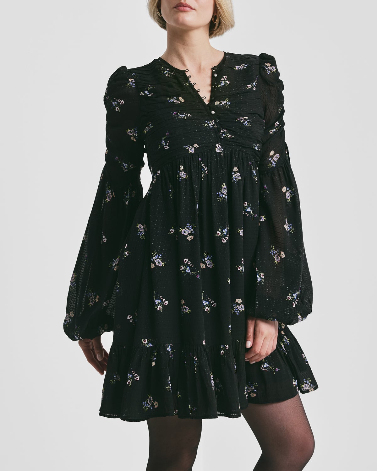 Georgette Mini Dress, Flower Field. Image #3
