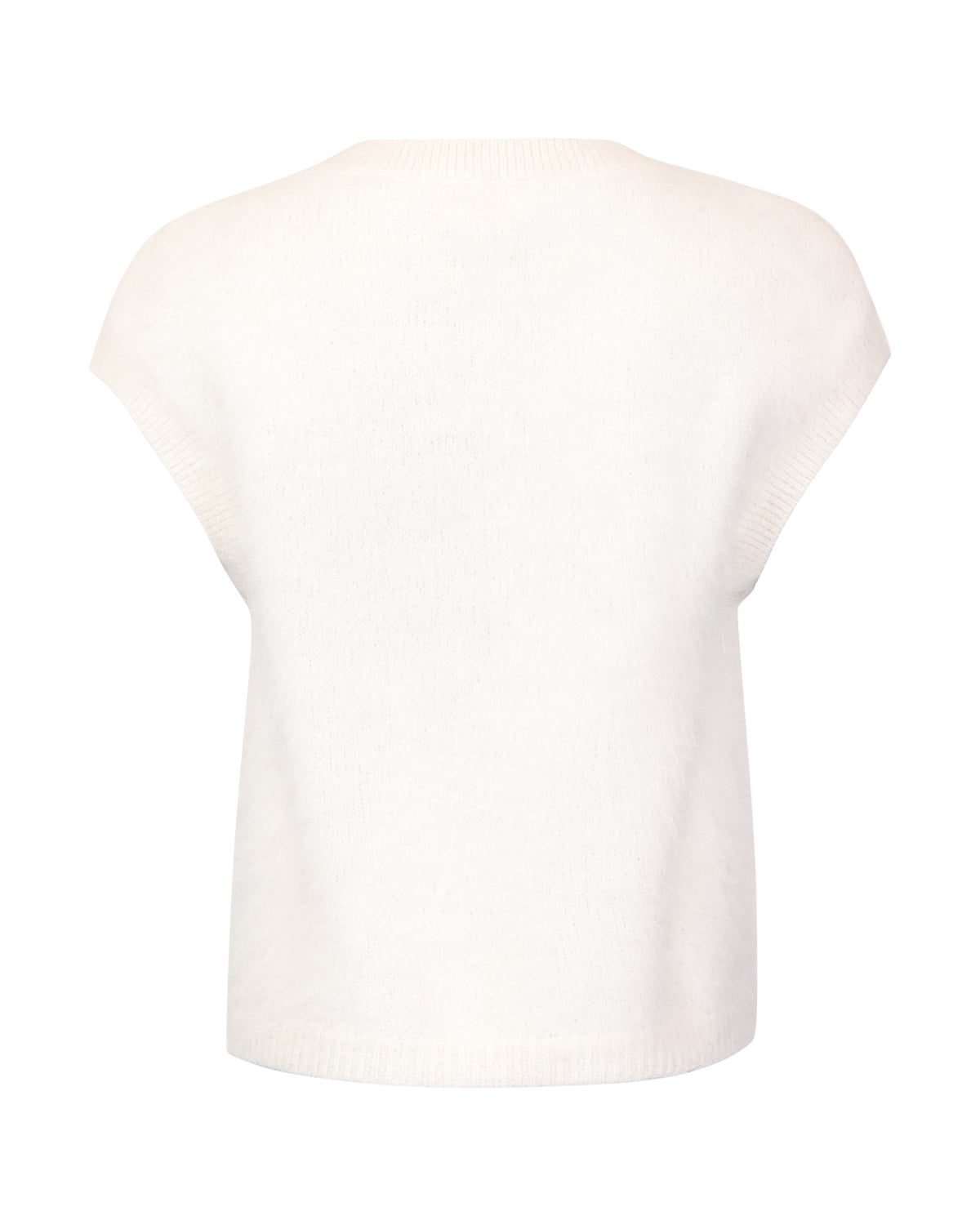 Hairy Knit Vest, Off White. Image #4