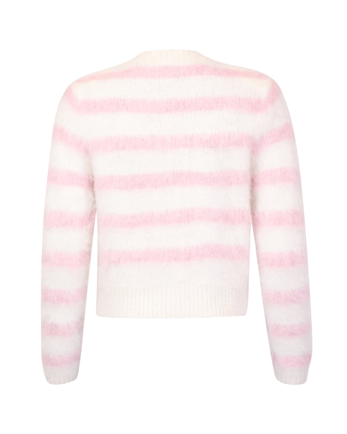 Hairy Knit Jacket, Pink Stripe. Image #5