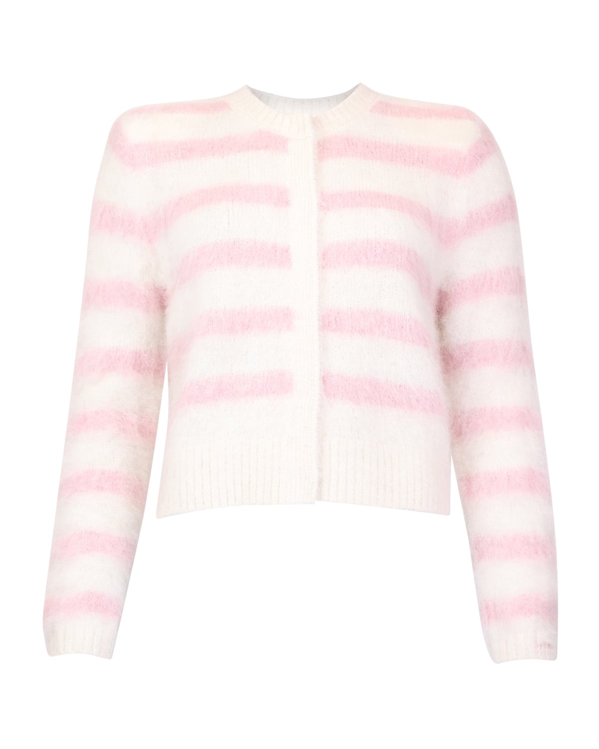 Hairy Knit Jacket, Pink Stripe. Image #4