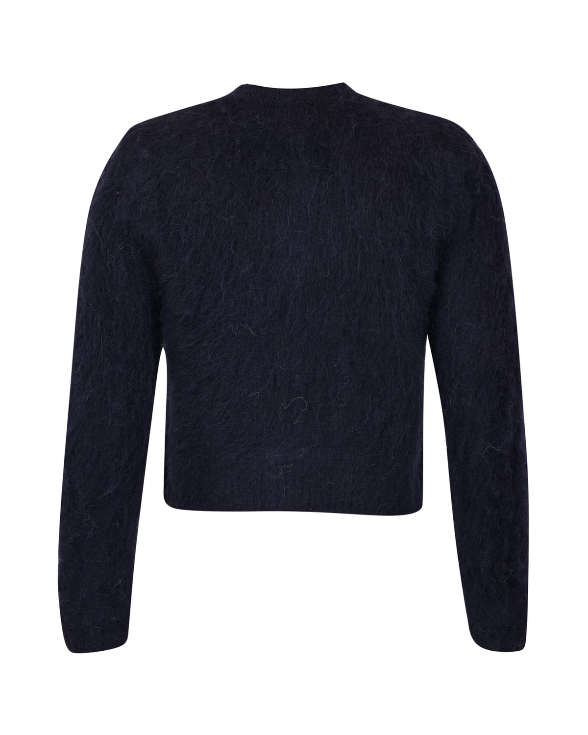 Hairy Knit Jacket, Navy. Image #4