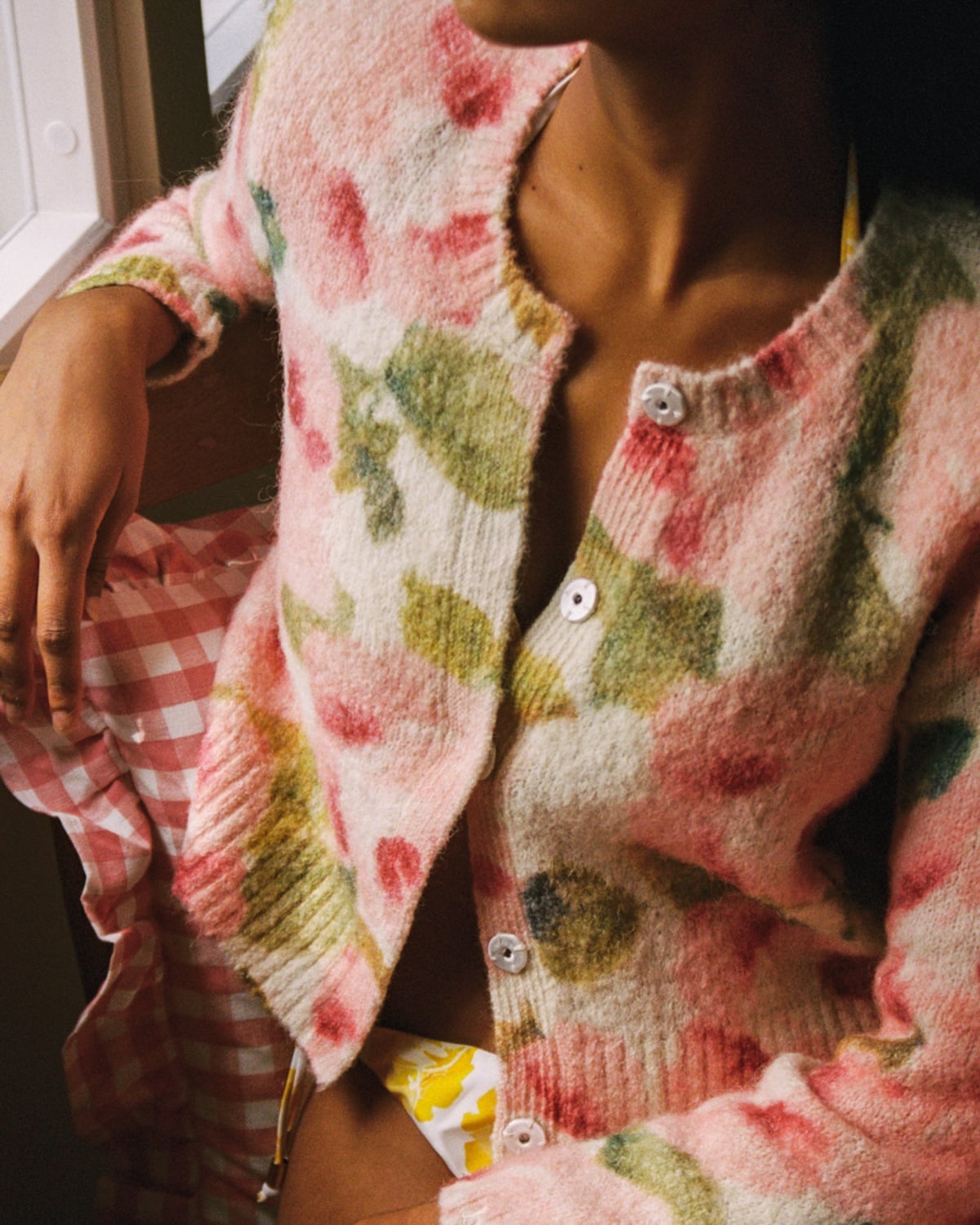 Hairy Knit Jacket, Blush Rose. Image #2