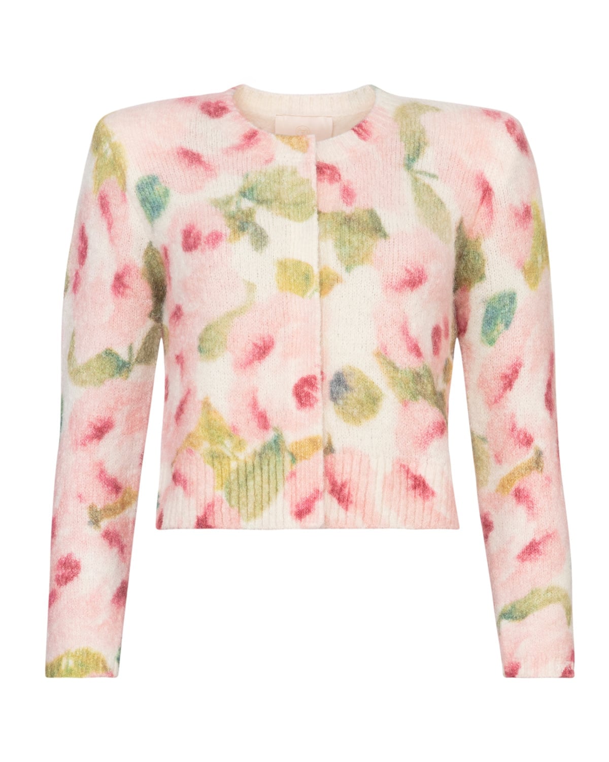 Hairy Knit Jacket, Blush Rose. Image #1