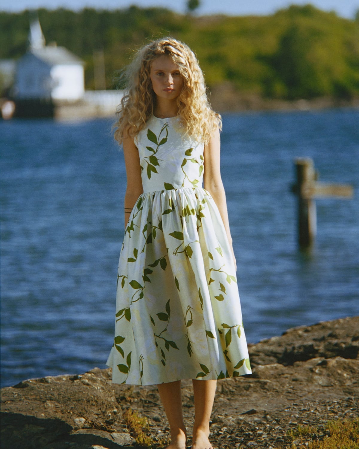 Taffeta Midi Dress, Soft pastel. Image #1