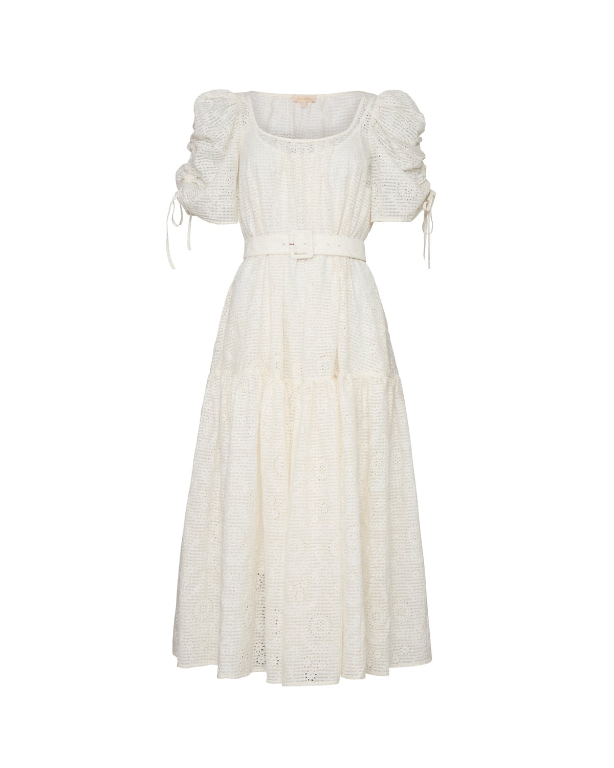 Checks Shift Dress, Off White. Image #1