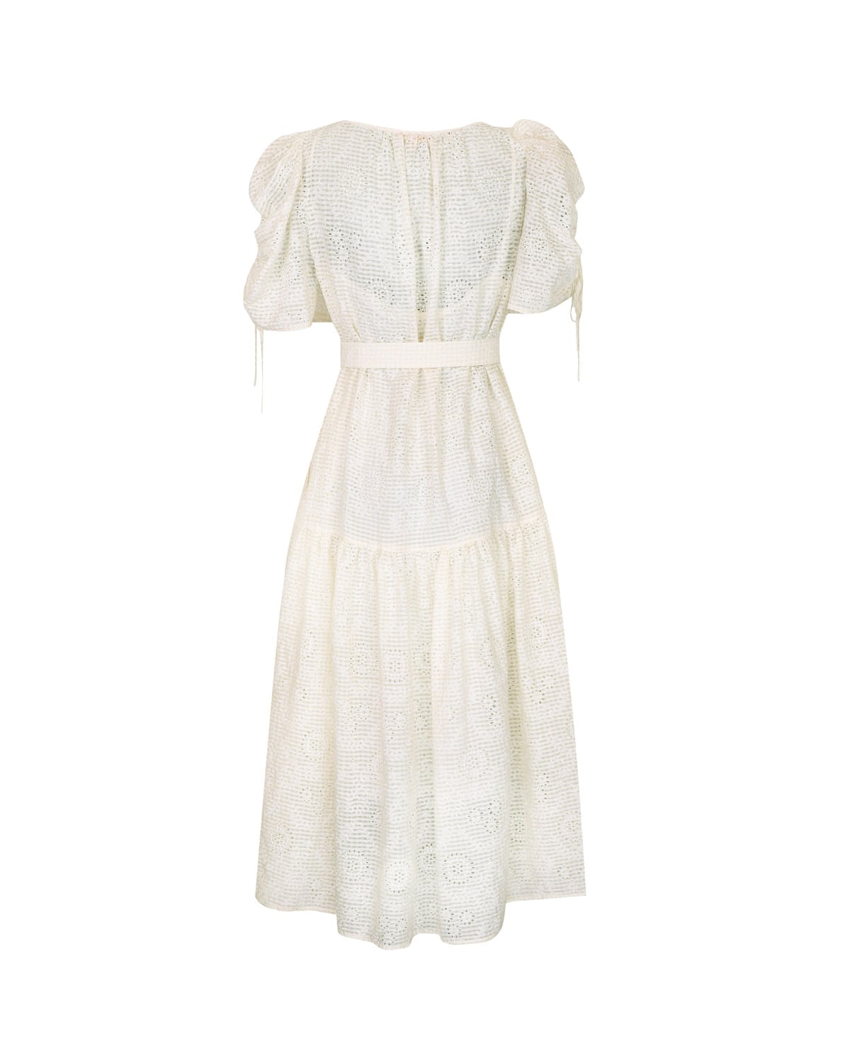 Checks Shift Dress, Off White. Image #2