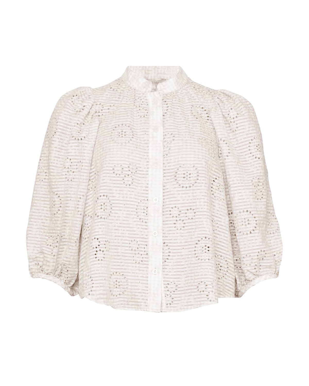 Checks Blouse, Off White. Image #1