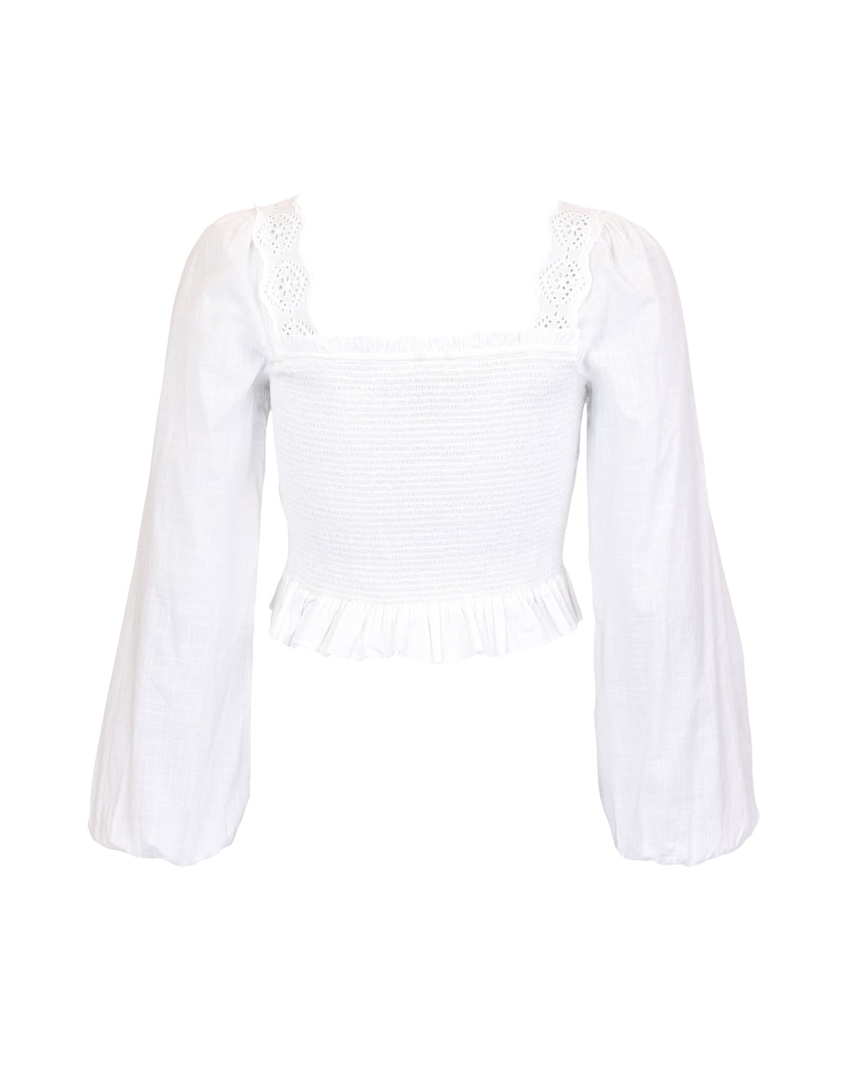 Cotton Slub Top, White. Image #2