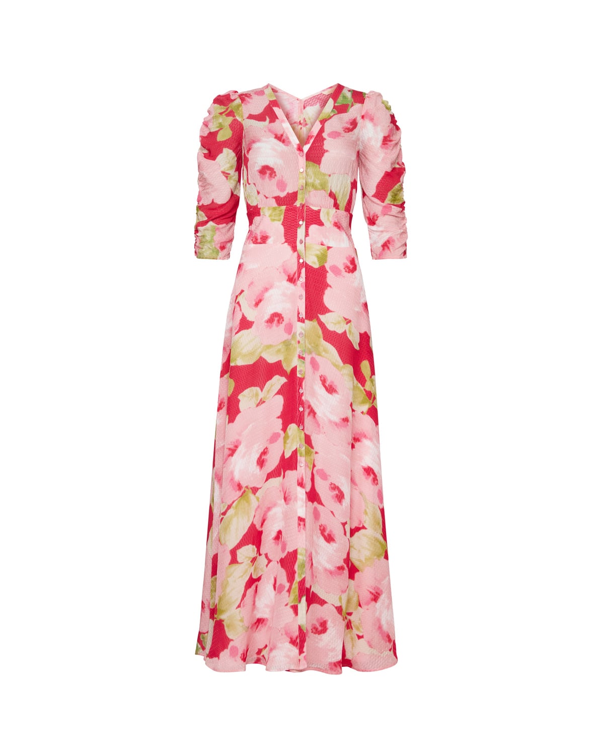 Dotted Georgette Button-Down Dress, Romance. Image #3