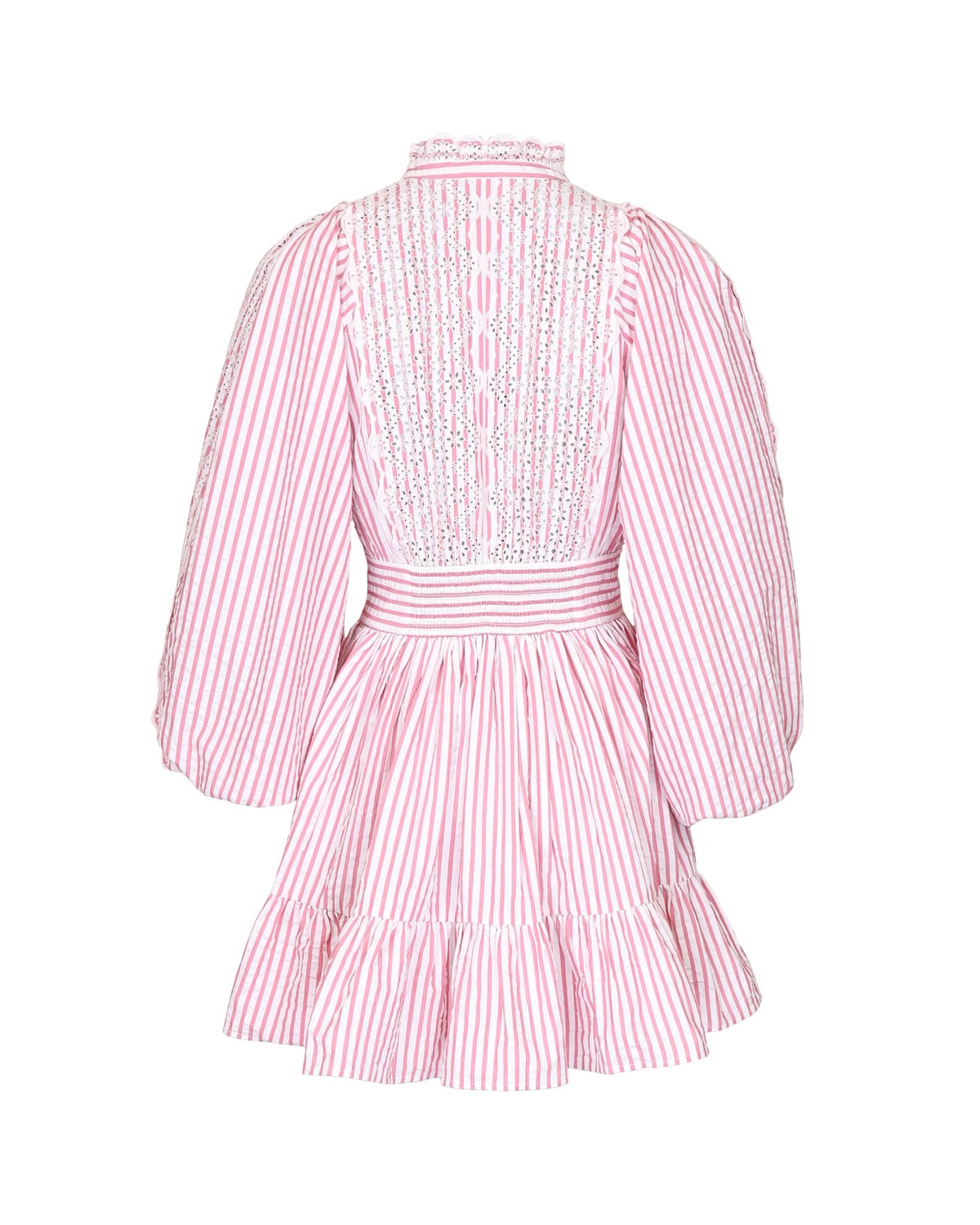 Seersucker Mini Dress, Pink Stripe. Image #2
