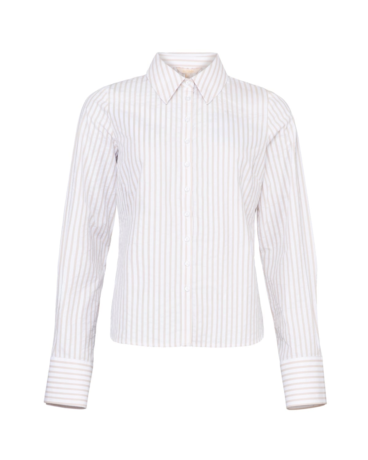 Seersucker Shirt, Khaki Stripe. Image #1