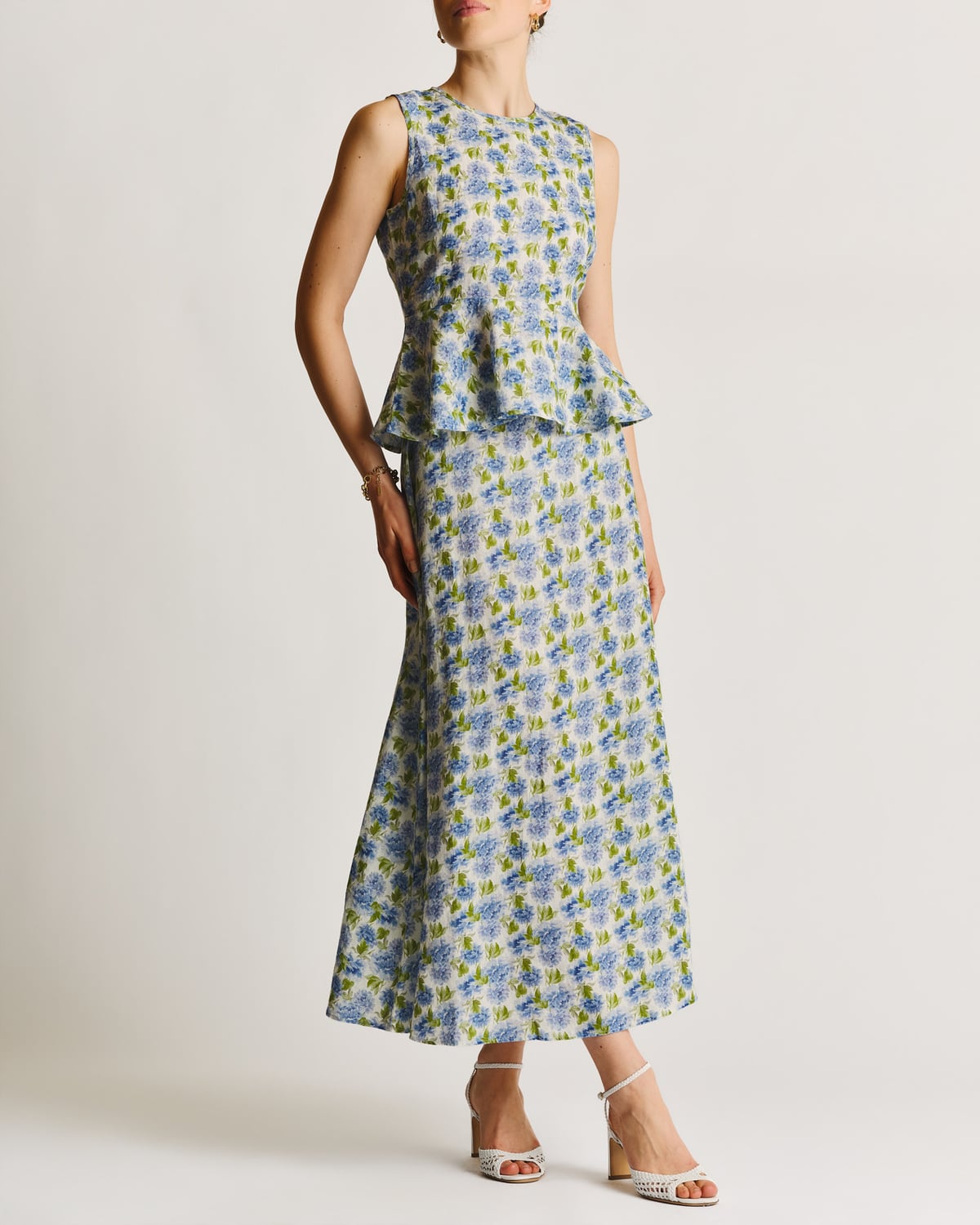 Linen Maxi Skirt, Peony. Image #3