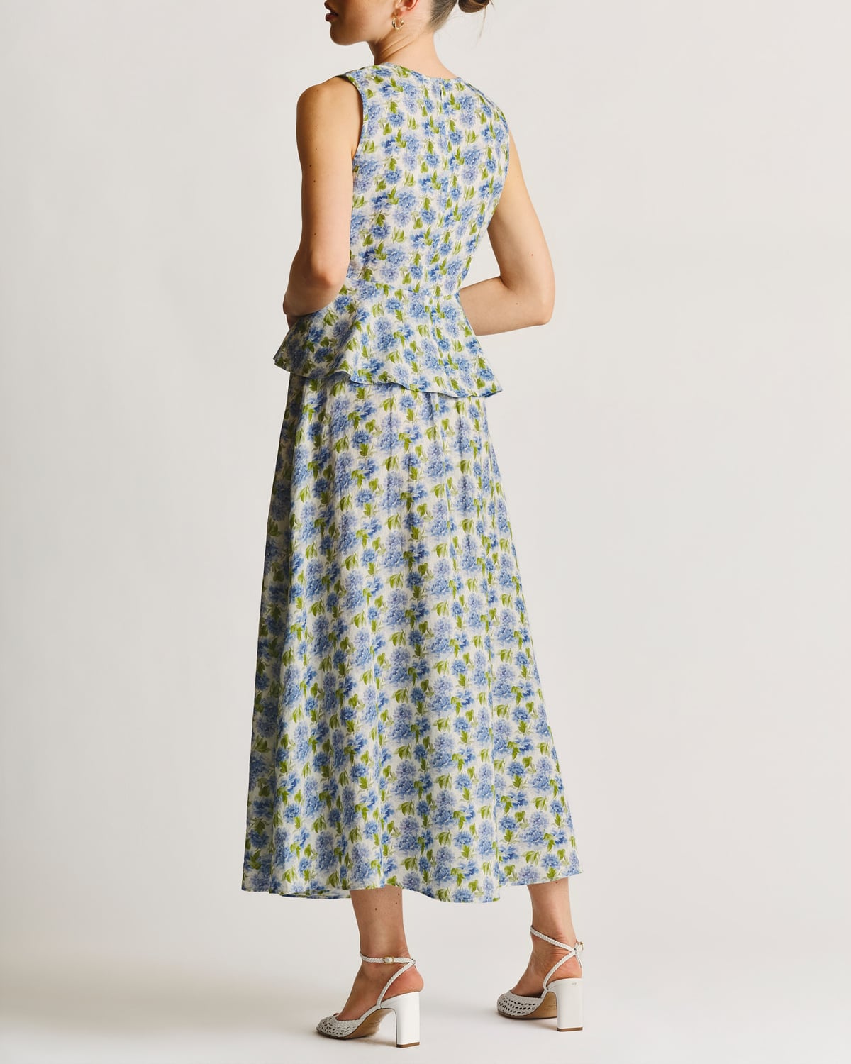 Linen Maxi Skirt, Peony. Image #4