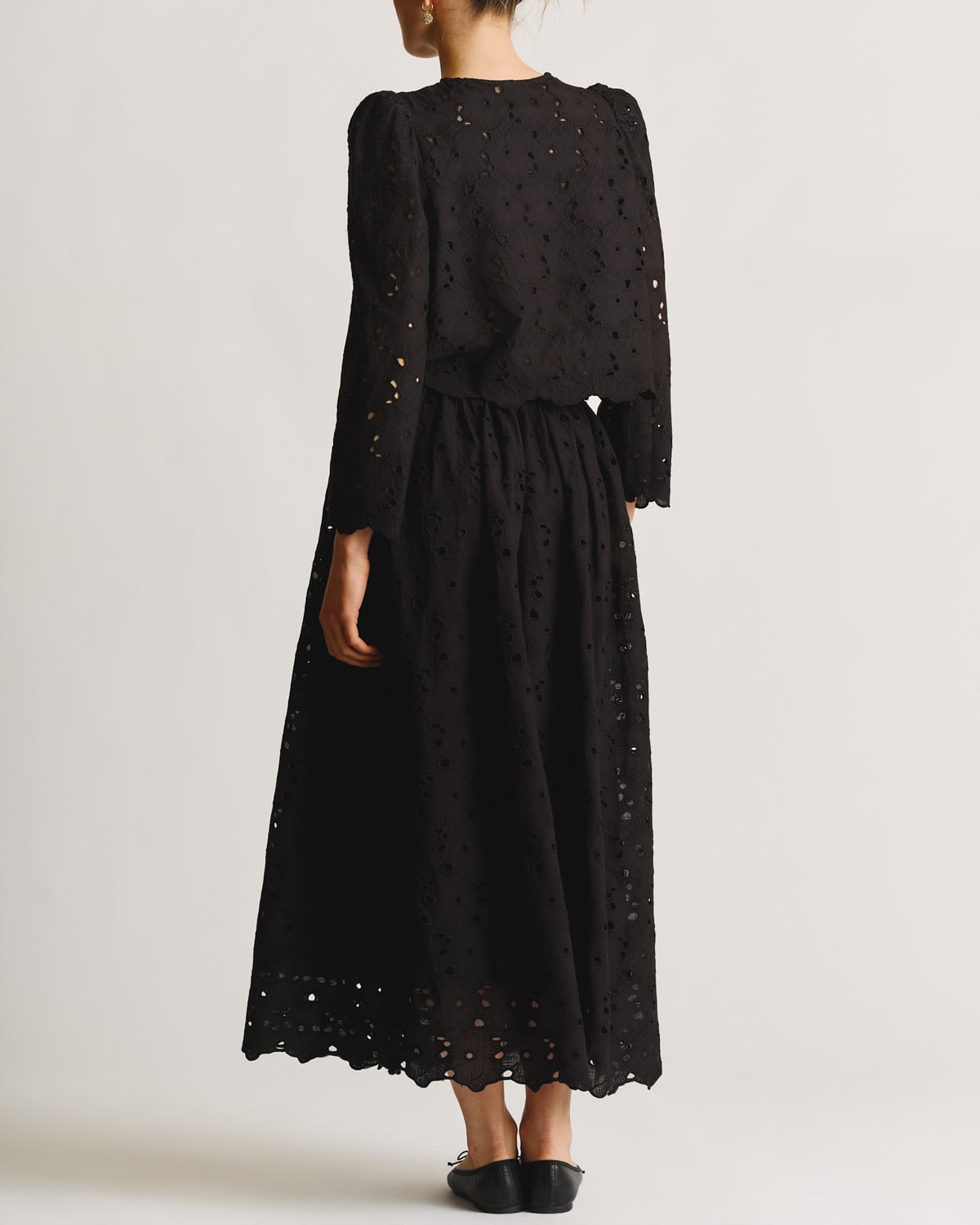 Broderie Anglaise Skirt, Black. Image #3