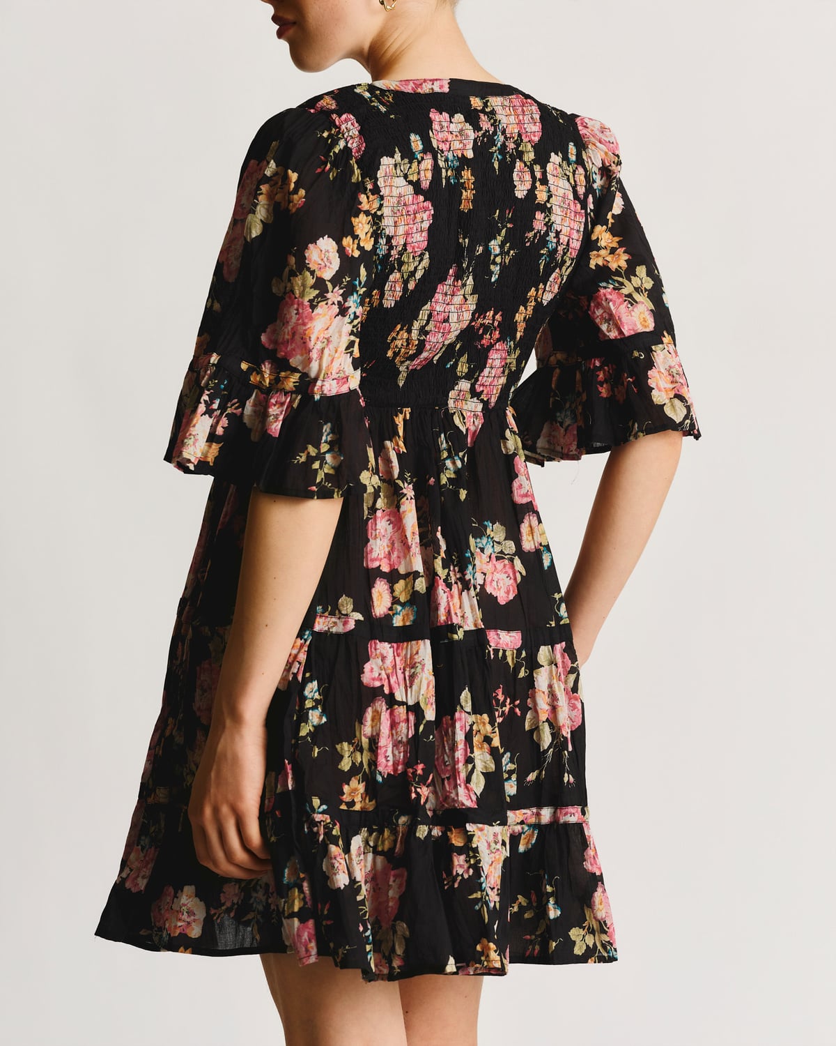 Twisted Mini Dress, Midnight Blossom. Image #3