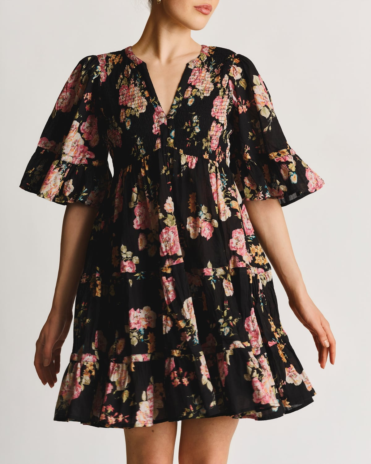 Twisted Mini Dress, Midnight Blossom. Image #2