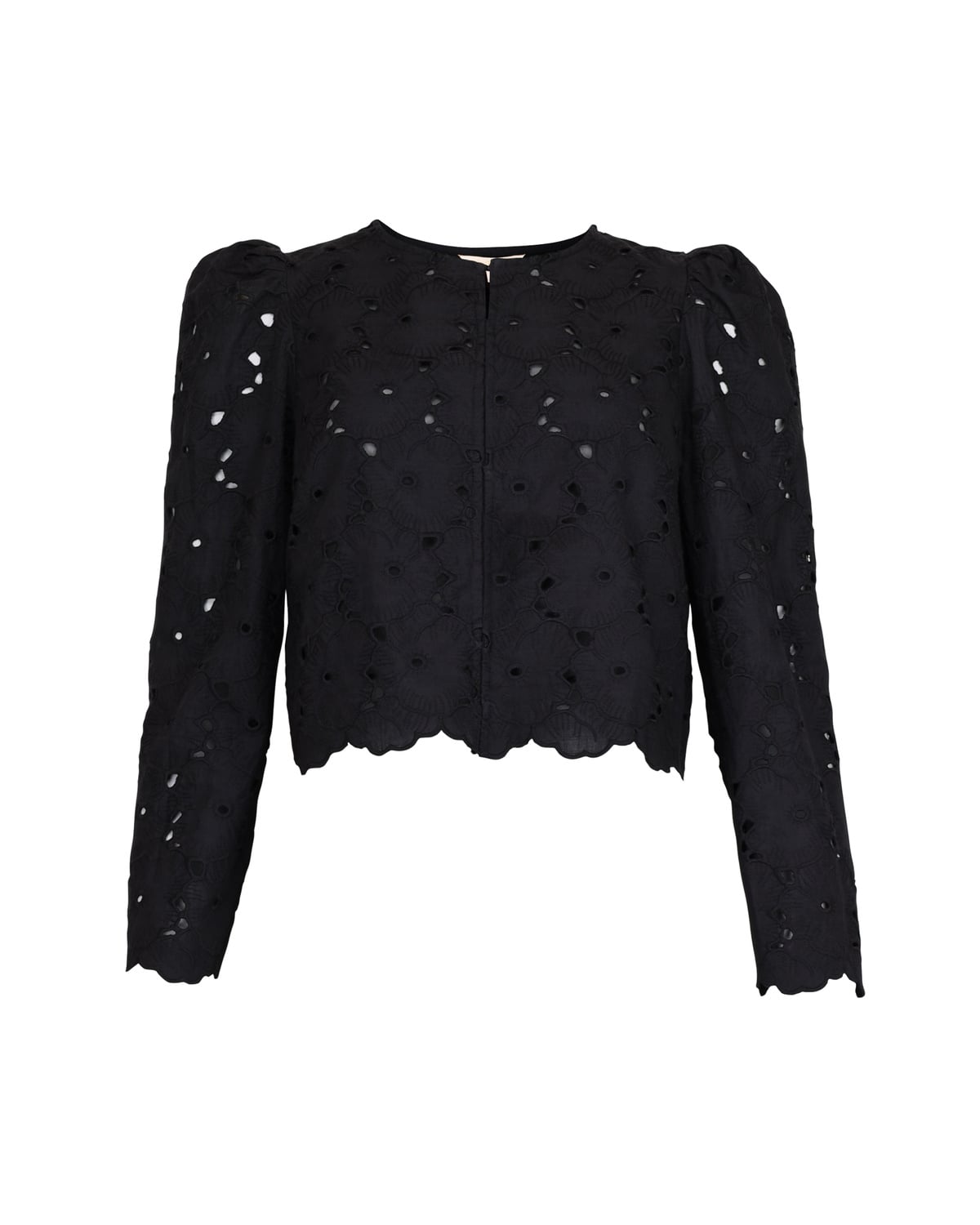 Broderie Anglaise Jacket, Black. Image #1