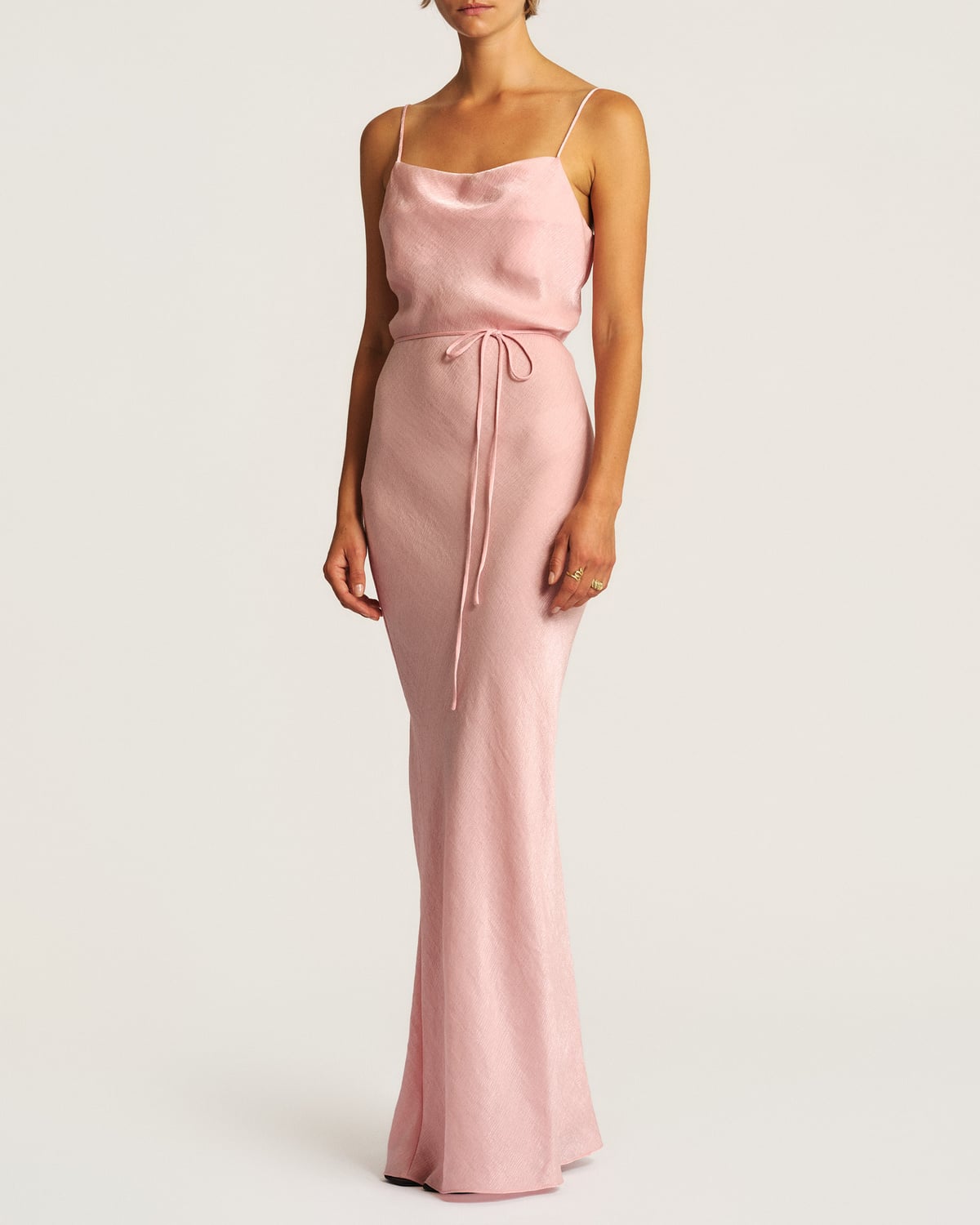 Shiny Slip Dress, Dusty Pink. Image #2