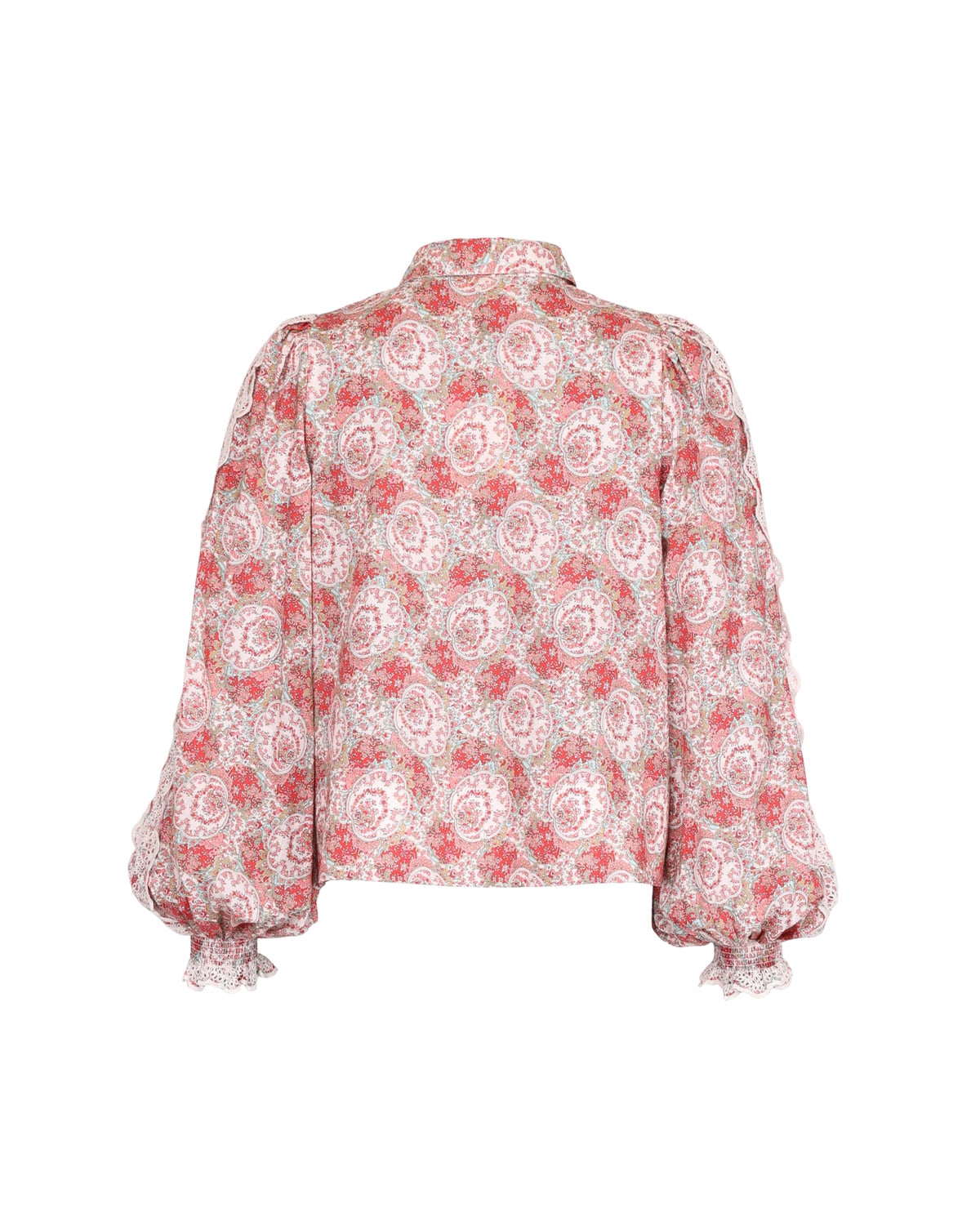 Cotton Slub Shirt, Red Paisley. Image #2